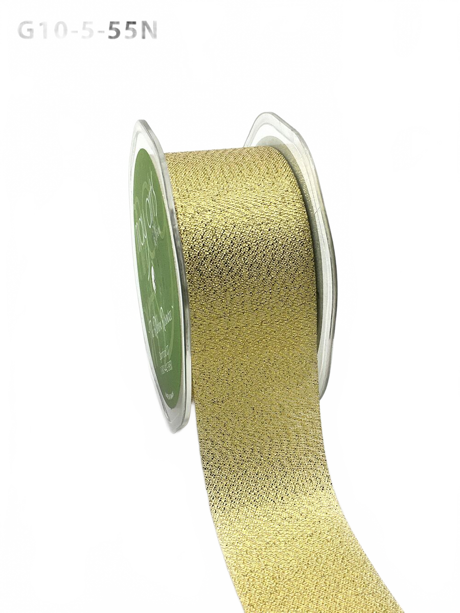 1.5 Inch Metallic Gold Ribbon With Cut Edge