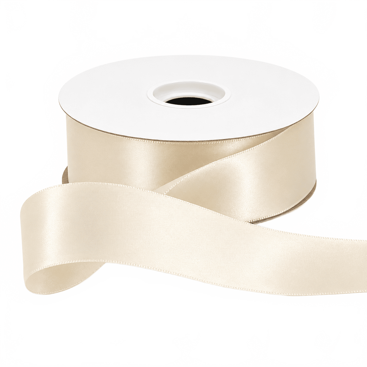 1.5″ Single Face Ivory Satin Ribbon