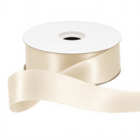 1.5″ Single Face Ivory Satin Ribbon