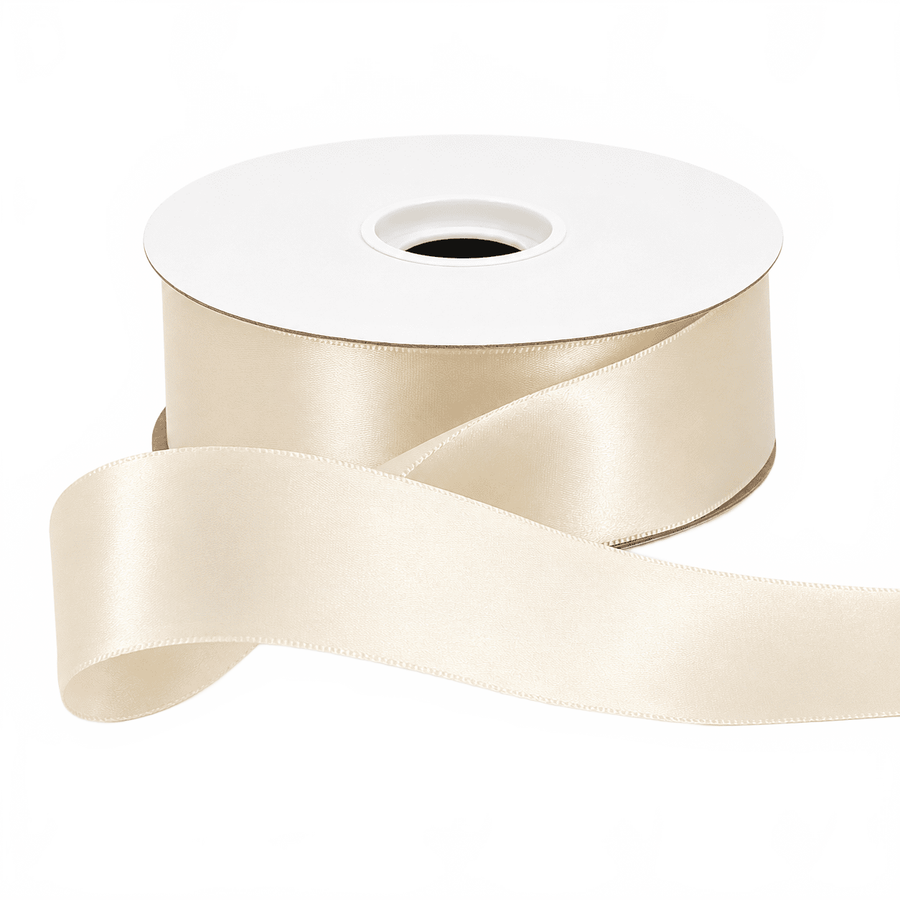 1.5″ Single Face Ivory Satin Ribbon