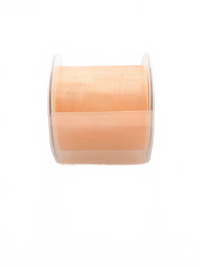 3 Inch Soft Shimmer Apricot Sheer Ribbon With Cut Edge