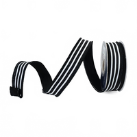 Ribbon Dupion Stripes Black
