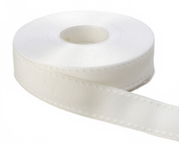 1 Inch Grosgrain Ribbon With Woven Stitched Edge