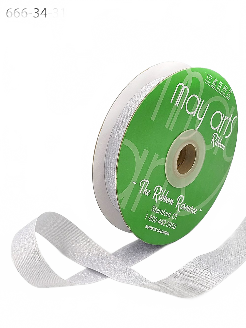 3/4 Inch Rough Silver Metallic Ribbon With Woven Edge