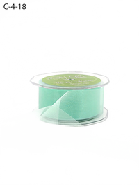 1.5 Inch Soft Shimmer Seafoam Sheer Ribbon With Cut Edge