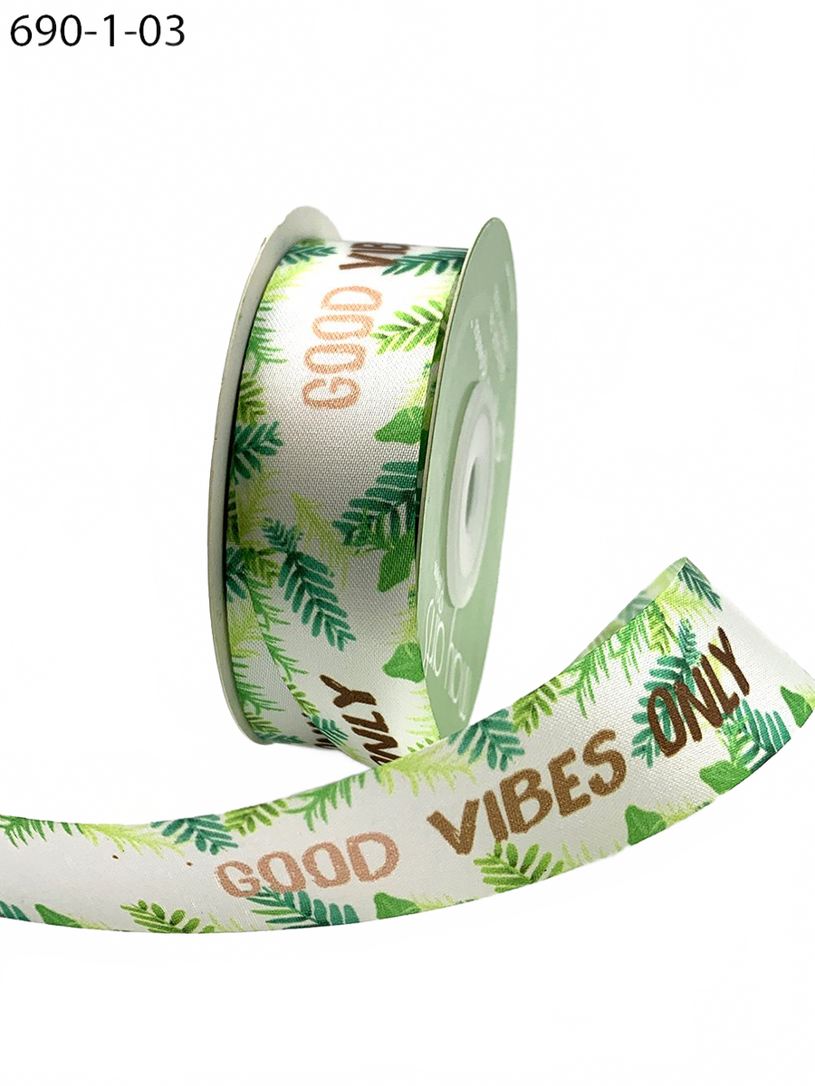 1″ Inspirational Single Faced Satin Print Ribbon