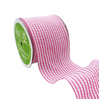 3″ Traditional Seersucker Pink Ribbon