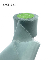 1.25 Inch 100% Silk Jadeite Crepe With Frayed Edge (Non-Dyed And Hand-Dyed)
