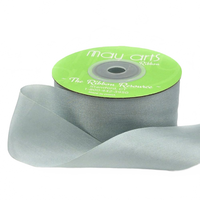 1.25 Inch 100% Hand-Dyed Silk Ribbon With Woven Edge