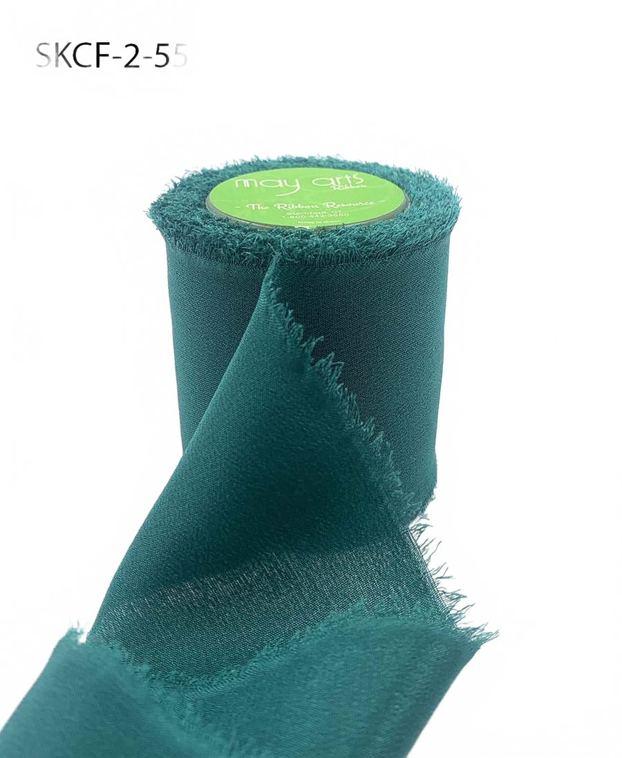 2 Inch 100% Silk Rainforest Crepe With Frayed Edge (Non-Dyed And Hand-Dyed)