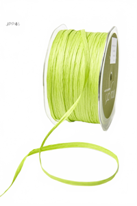 1/8 Inch Paper Raffia Cord String Parrot Green Ribbon