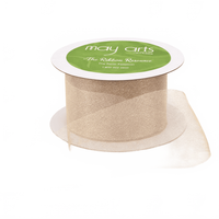 2 Inch Soft Shimmer Gold/Silver Organza Ribbon