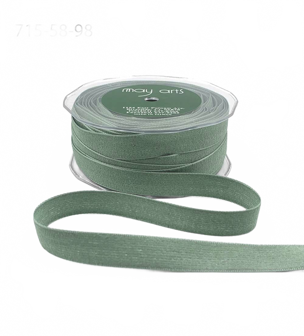 5/8 Inch Fuzzy Woven Mint Ribbon