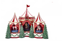 Xmas Circus Music Box With Movement & Led Light