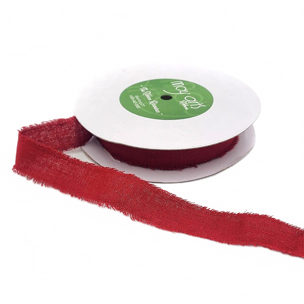 1 Inch Frayed Edge Cotton Ribbon