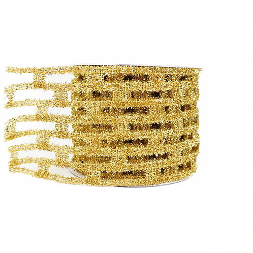 Ribbon Christmas Chic 4" Gold