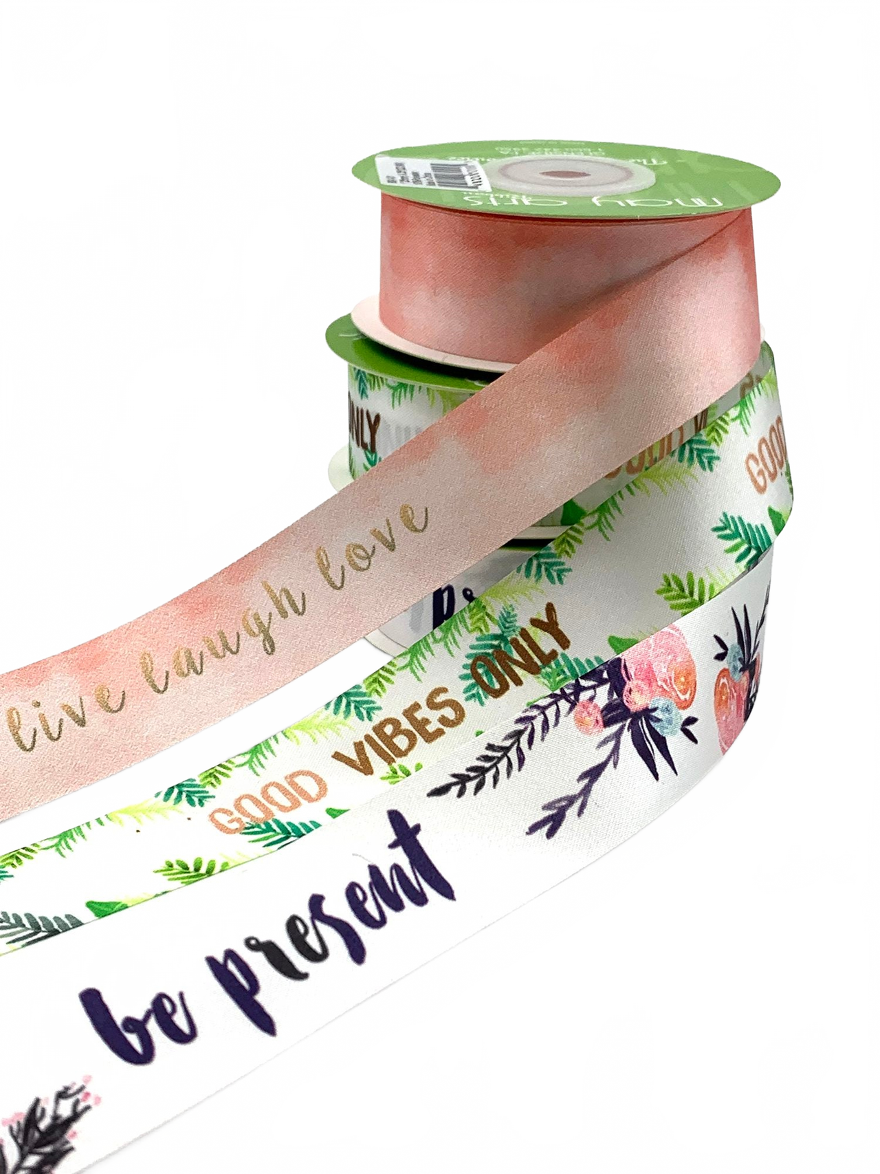 1″ Inspirational Single Faced Satin Print Ribbon