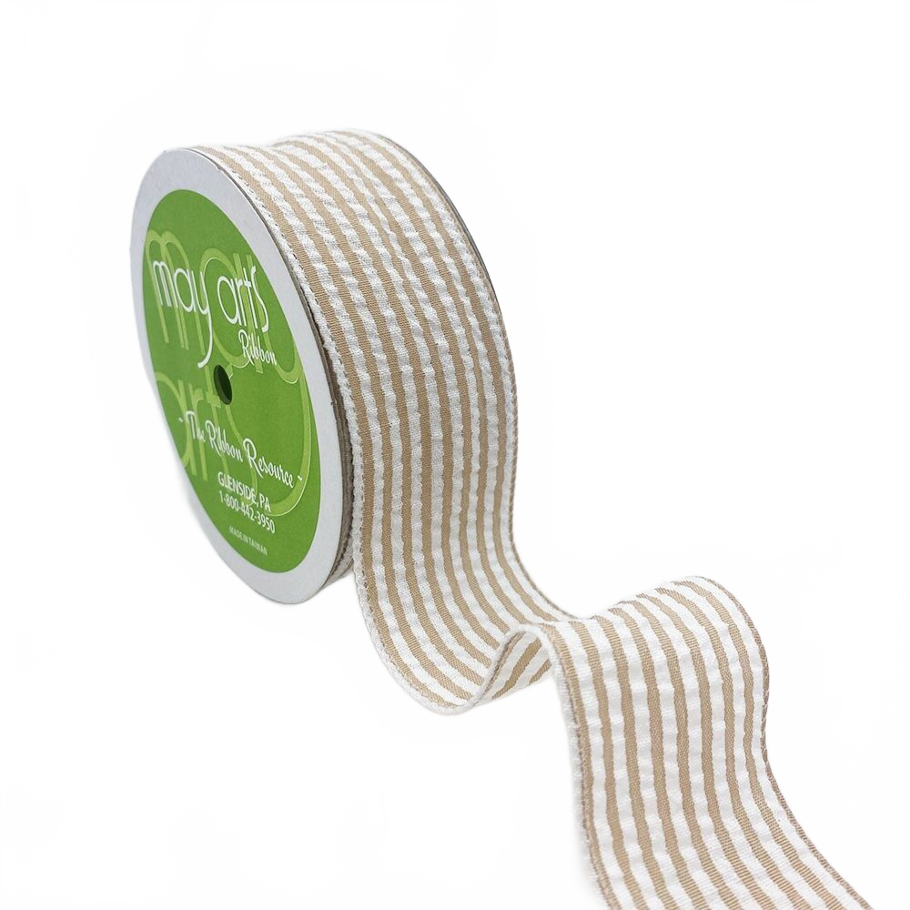 1.5″ Traditional Seersucker Sand Ribbon