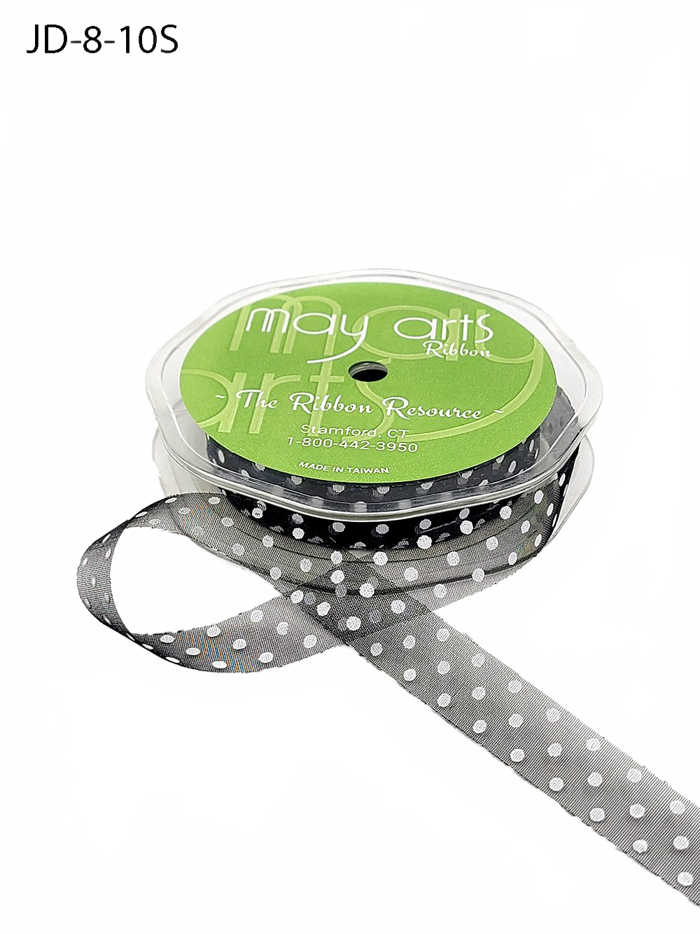 3/8 Inch & 5/8 Inch Sheer Dots Ribbon
