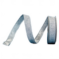 Ribbon Pleated Metallic Silver