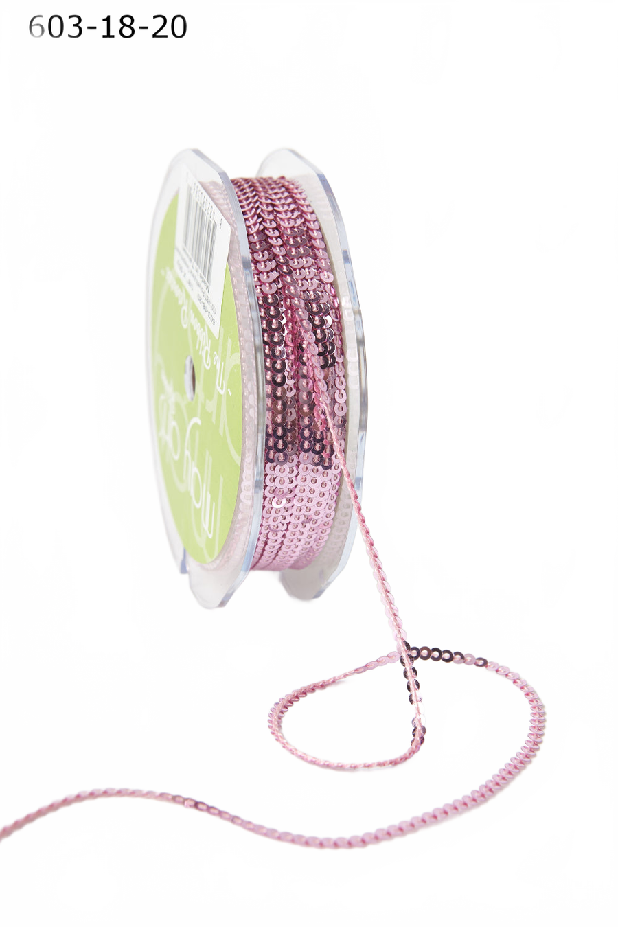 1/8 Inch Mini Sequin Single Strand Rose Ribbon