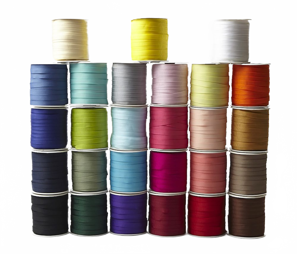 3/8 Inch Heavy-Weight (Higher Thread Count) Classic Lemon Grosgrain Ribbon With Woven Edge