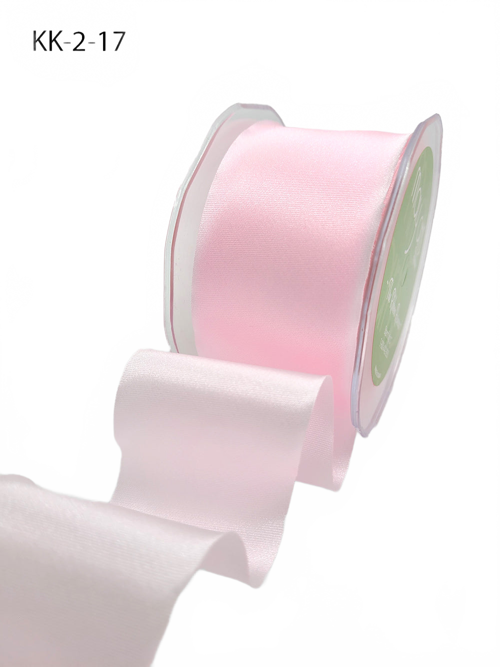 2 Inch Single Faced Pink Satin Cut On The Bias Ribbon With Wavy Cut Edge