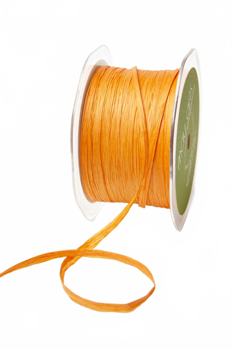 1/8 Inch Paper Raffia Cord String Orange Ribbon
