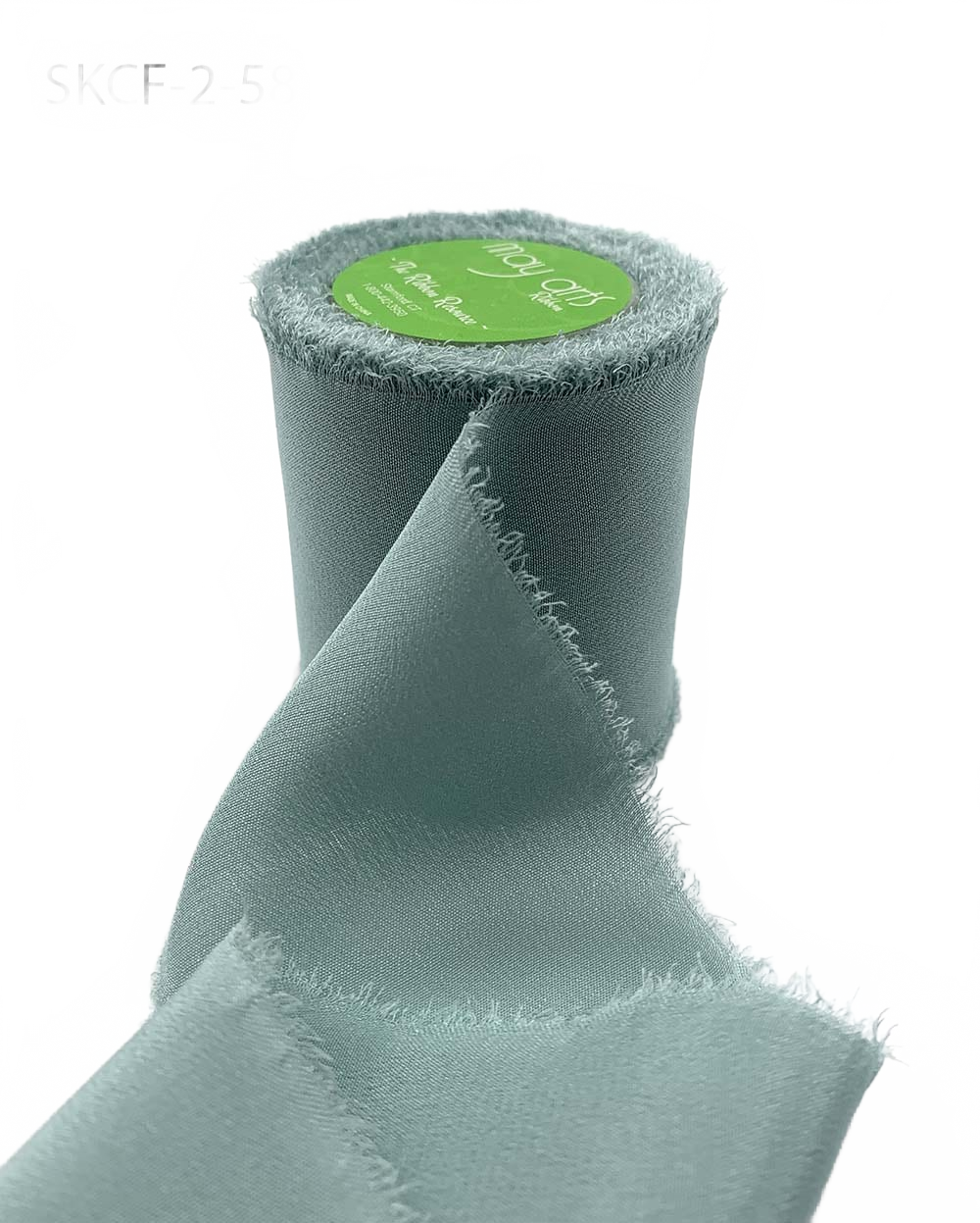 2 Inch 100% Silk Jadeite Crepe With Frayed Edge (Non-Dyed And Hand-Dyed)