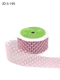 1.5 Inch Mauve Sheer Dots Ribbon
