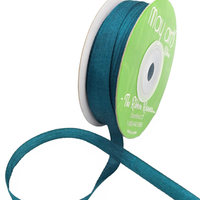 100% Hand-Dyed 1/4 Inch Shaded Spruce Silk Ribbon With Woven Edge