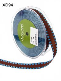 5/8 Inch Woven Solid Dot Edge (Wired) Ribbon