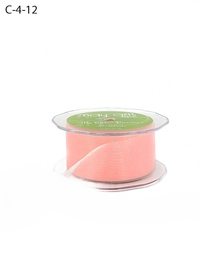 1.5 Inch Soft Shimmer Peach Sheer Ribbon With Cut Edge