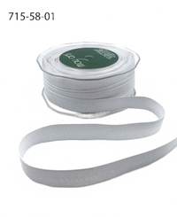 5/8 Inch Fuzzy Woven White Ribbon