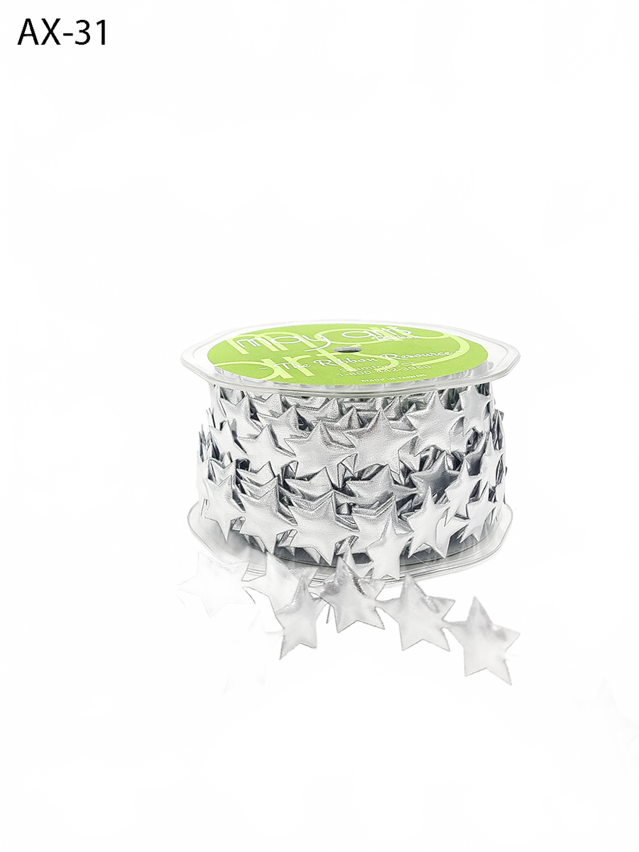 3/4″ Puffy Satin Seasonal Shape Ribbon With Cut Sealed Edge