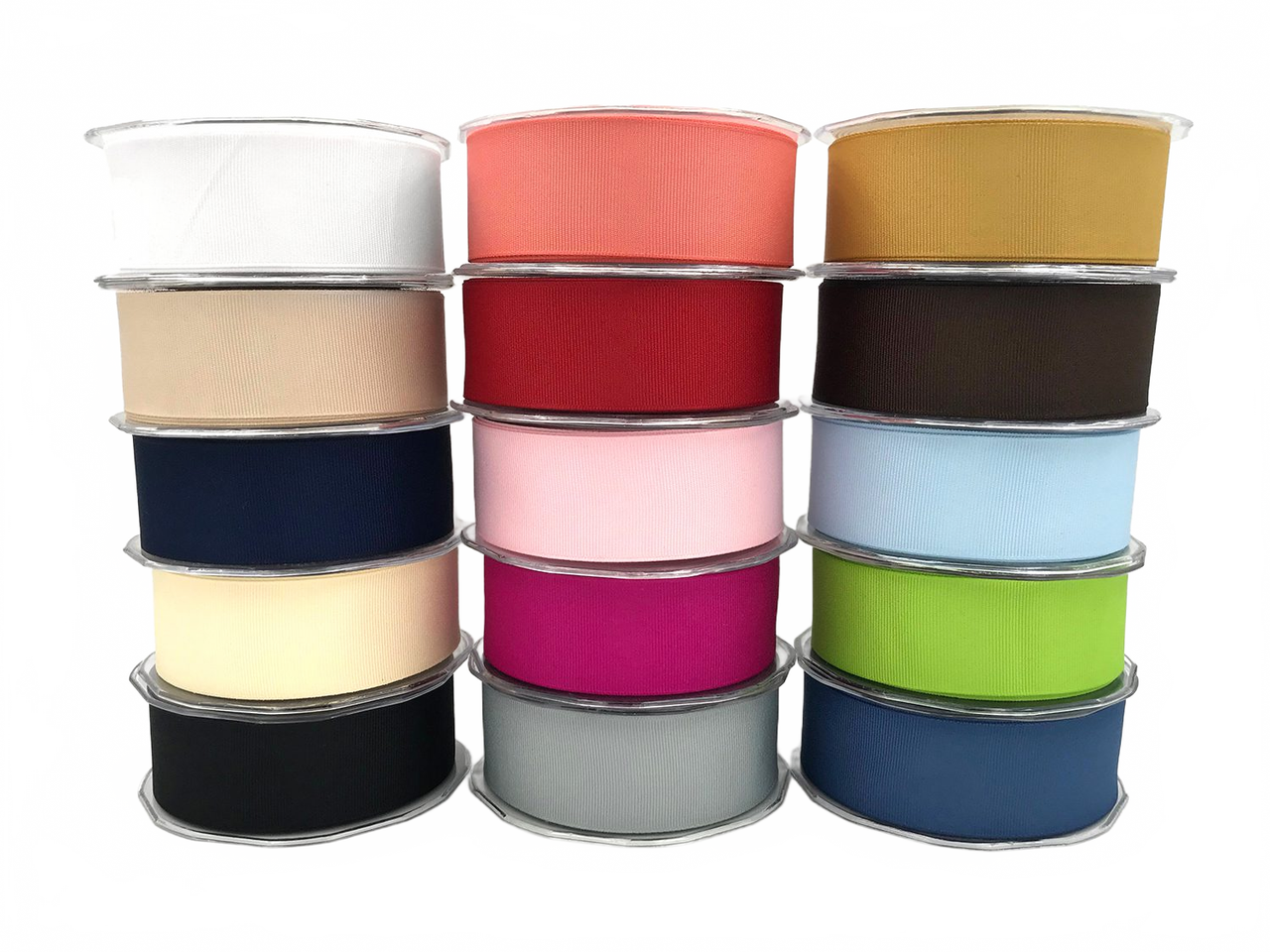 ~1.5 Inch Heavy-Weight (Higher Thread Count) Classic Grosgrain Ribbon With Woven Edge
