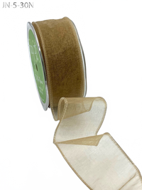1.5 Inch Shimmer Gold Sheer Ribbon With Wired Edge