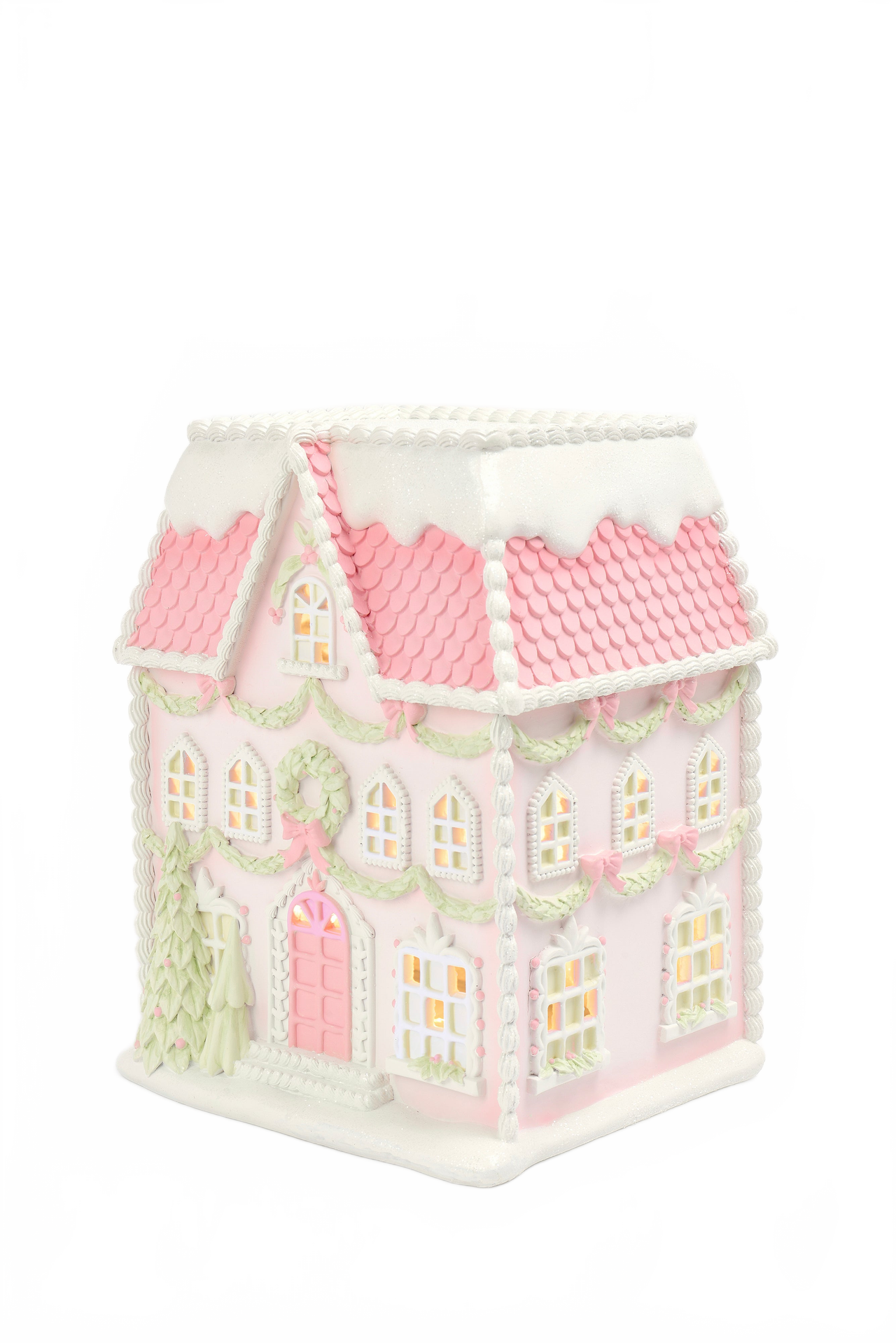 Gingerbread House Village W/Led