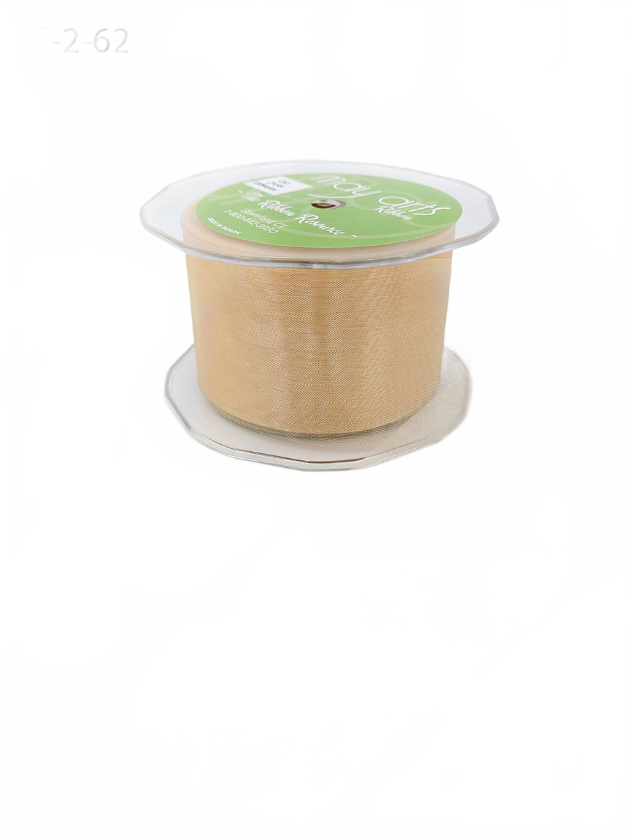 2 Inch Soft Shimmer Natural Organza Ribbon
