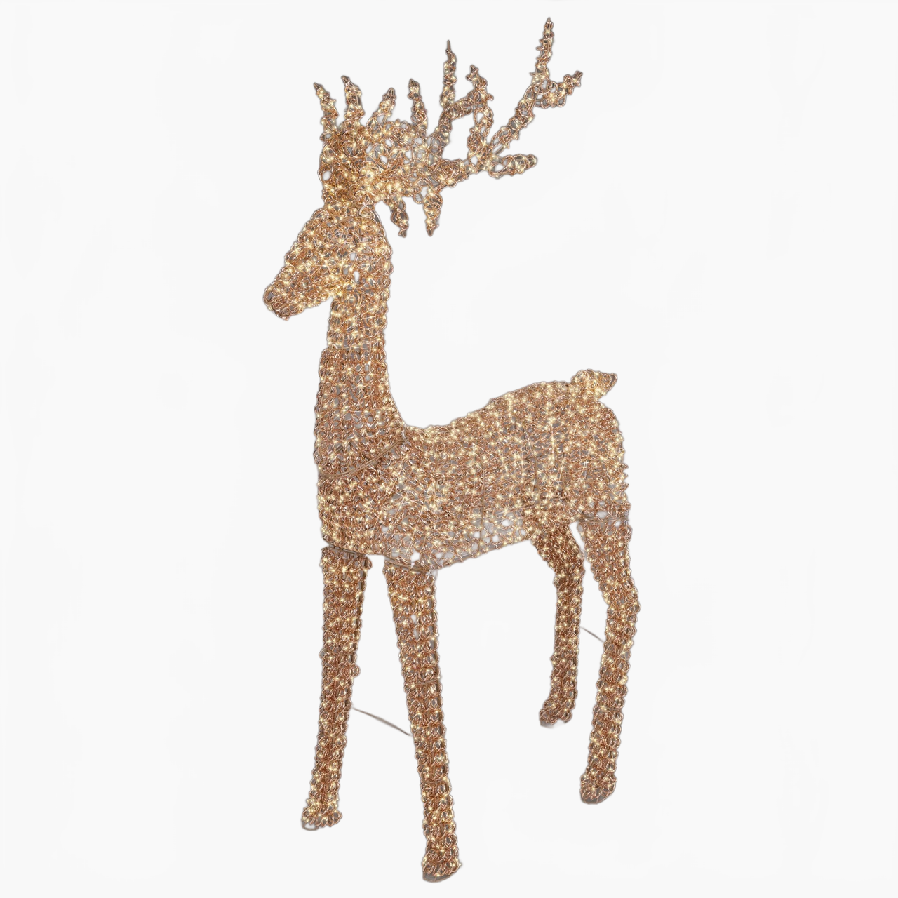 6.5 FT 2350 Micro LED Warm White Rose Gold Reindeer
