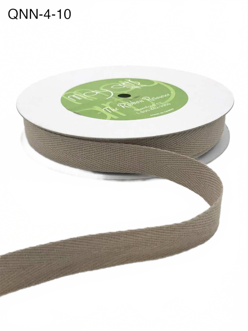 3/4 Inch 100% Cotton Classic Medium Weight Natural Twill Ribbon With Woven Edge
