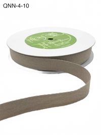 3/4 Inch 100% Cotton Classic Medium Weight Natural Twill Ribbon With Woven Edge