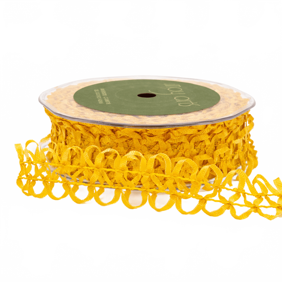 1 Inch Loose Braid Wired Gold Ribbon