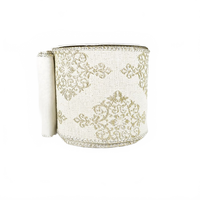 Ribbon Ivory Diamond Jacquin Dupion 4