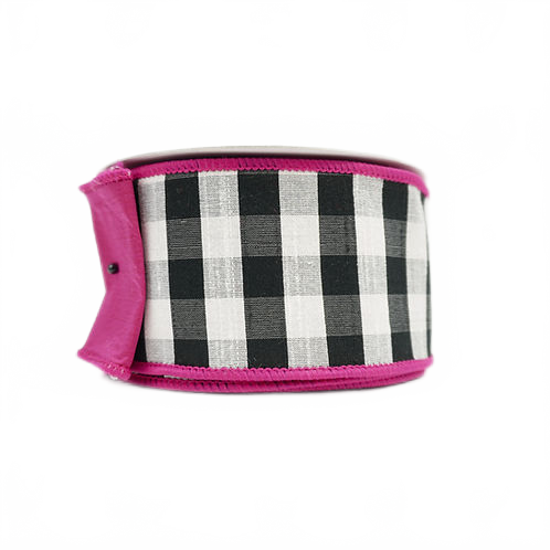 Ribbon 2.5" Checks Hot Pink
