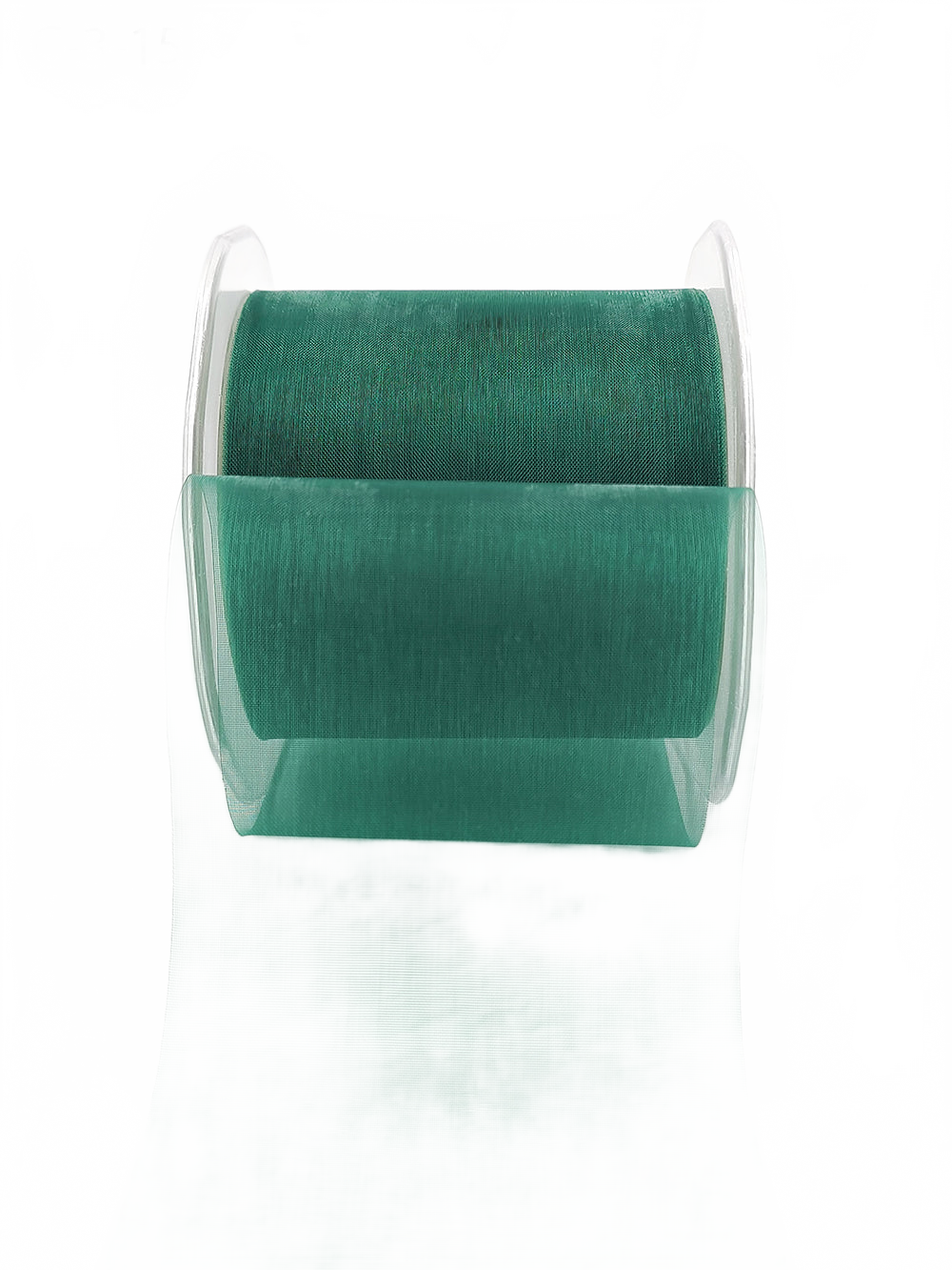 3 Inch Soft Shimmer Green Sheer Ribbon With Cut Edge