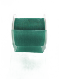 3 Inch Soft Shimmer Green Sheer Ribbon With Cut Edge