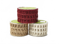 2.5 Inch Open Weave Burlap Net Ribbon With Wired Edge