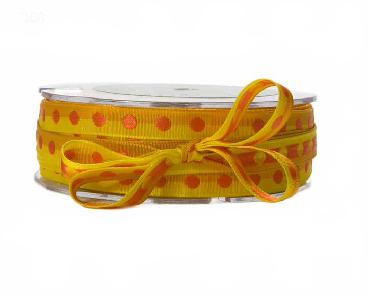 3/8 Inch Solid Center Dot Ribbon