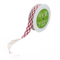 3/4 Inch Ivory Canvas Printed Ribbon With Woven Edge